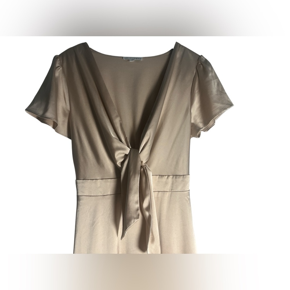 Baltic Børn Poppy Satin Midi Dress Champagne Size Small - Picture 2 of 6